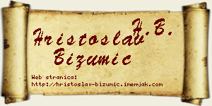 Hristoslav Bizumić vizit kartica
